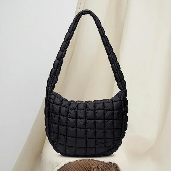 Puffer Bag Women Quilted Tote Large Water-Resistant Cotton Padded - Picture 9 of 9